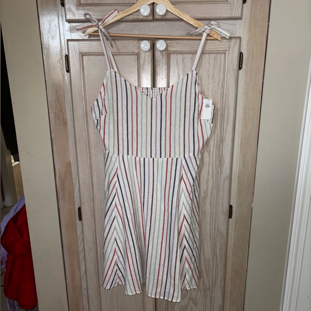 Gap Linen Striped Multicolor Women's Dress